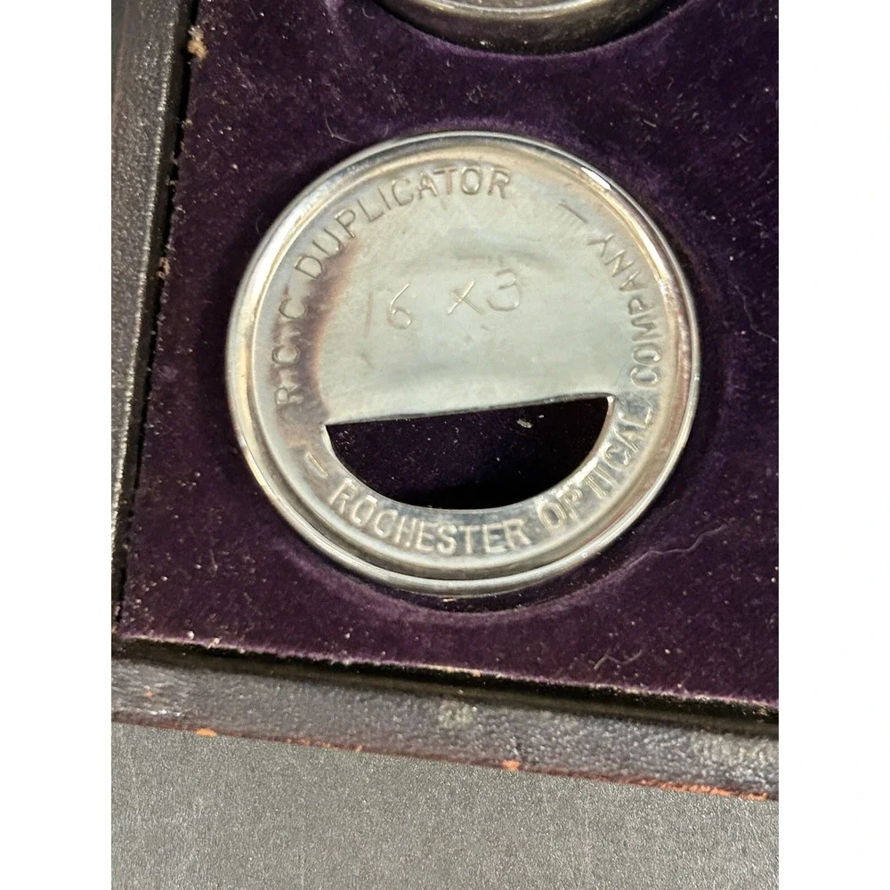 Vintage Rochester Optical Lens Kit With 6 lens in a wood box